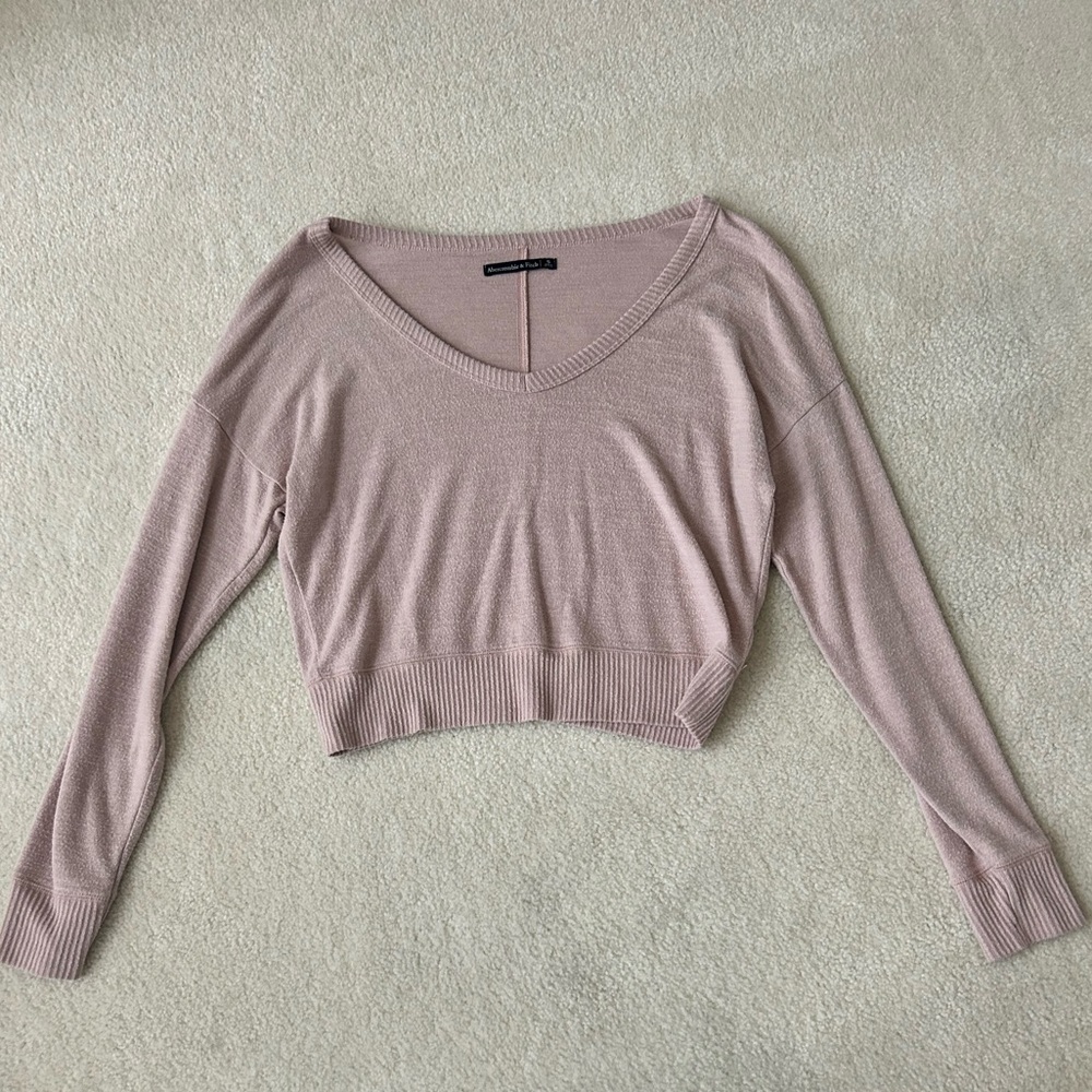 Abercrombie and Fitch LS Tee | Color: Light Pink | Size: Small |